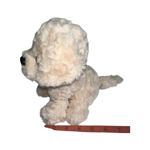 Golden Labradoodle Dog Plush 8" Realistic Stuffed Animal Sitting Cream - Picture 6 of 13